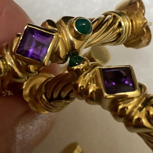 DAVID YURMAN 14kt gold “Renaissance “ cable hoop earrings - Picture 8 of 9